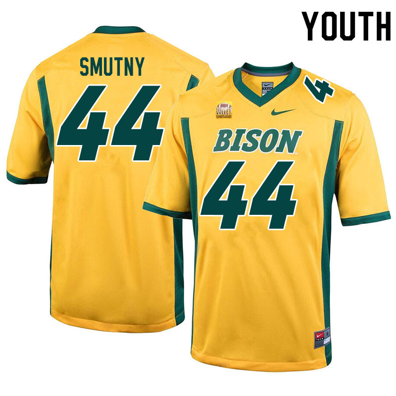 Youth #44 Cole Smutny North Dakota State Bison College Football Jerseys Sale-Yellow - Click Image to Close